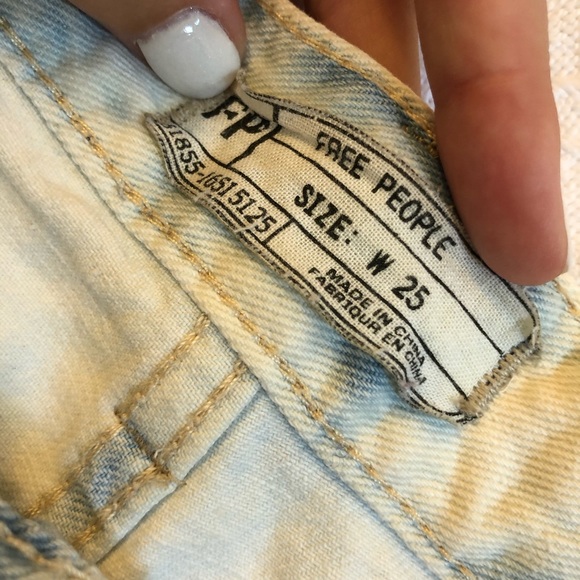 Free People Distressed Jean Shorts - Picture 3 of 3